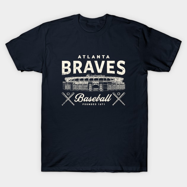 Atlanta Braves Stadium by Buck Tee Original T-Shirt by Buck Tee